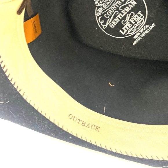 Country Gentleman Unisex Lite Felt Outback Fedora Style Hat - Picture 7 of 8